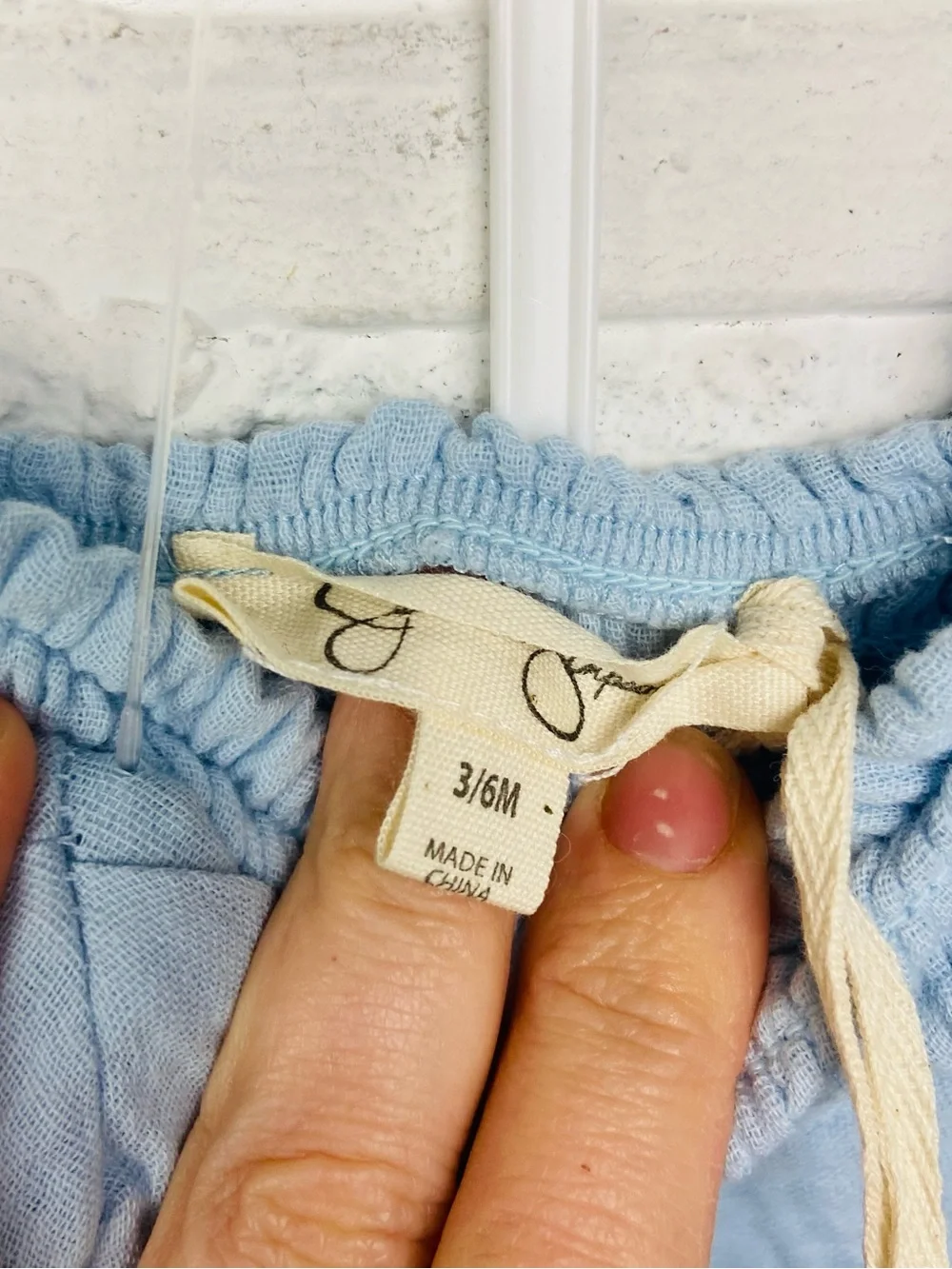 NWT Jessica Simpson Light Blue Cotton Gauze top & Bottoms Set with Matching Hat